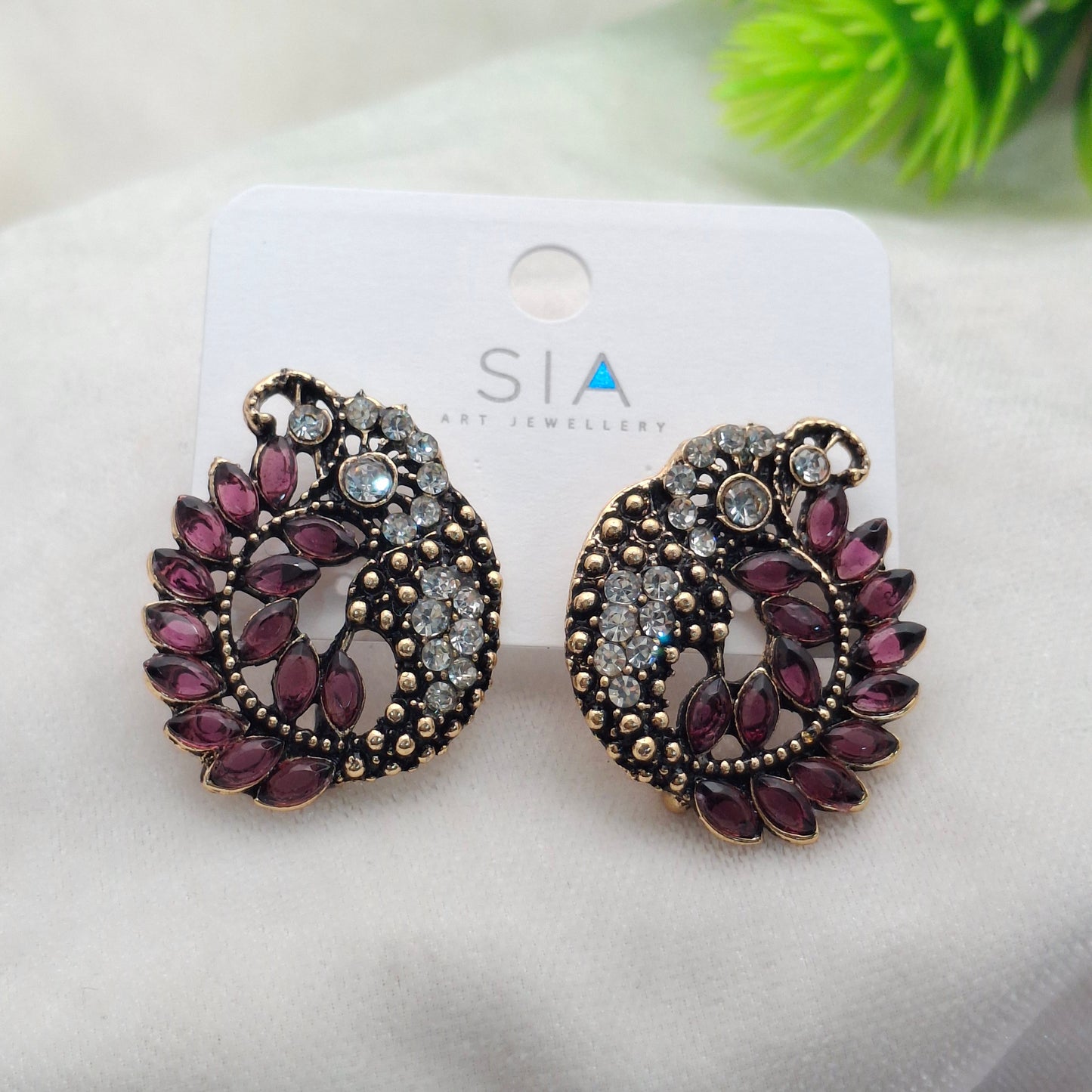 (Pack of 5) Fancy Oxidized Studs
