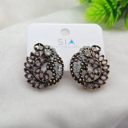 (Pack of 5) Fancy Oxidized Studs