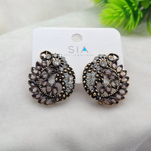 (Pack of 5) Fancy Oxidized Studs