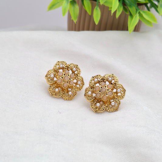 (Pack of 6) Floral Matte Studs