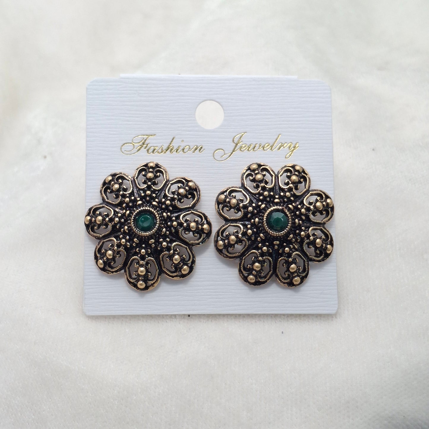 (Pack of 6) Big Floral Copper Studs