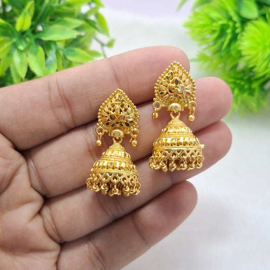 (Pack of 6) Traditional Gold Jhumkas