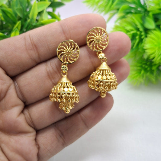 (Pack of 6) Traditional Gold Jhumkas