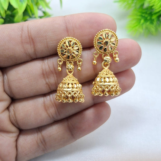 (Pack of 6) Traditional Gold Jhumkas