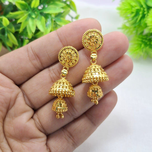 (Pack of 6) Traditional Gold Jhumkas