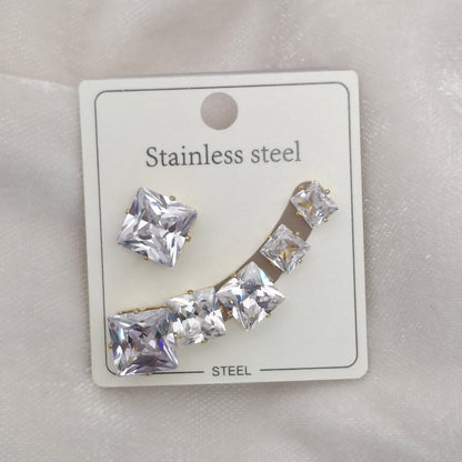 (Pack of 3 ) Square Studs