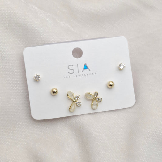 Butterfly Gold Trio Set