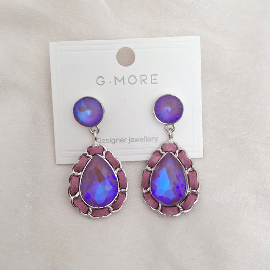 (Pack of 3) Crystal Drop Earrings