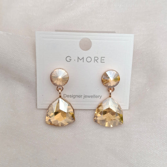 (Pack of 2) Designer Crystal Drop Earrings