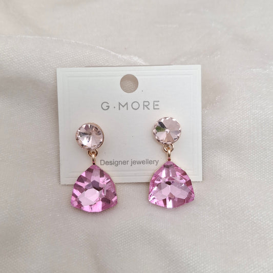 (Pack of 2) Designer Crystal Drop Earrings
