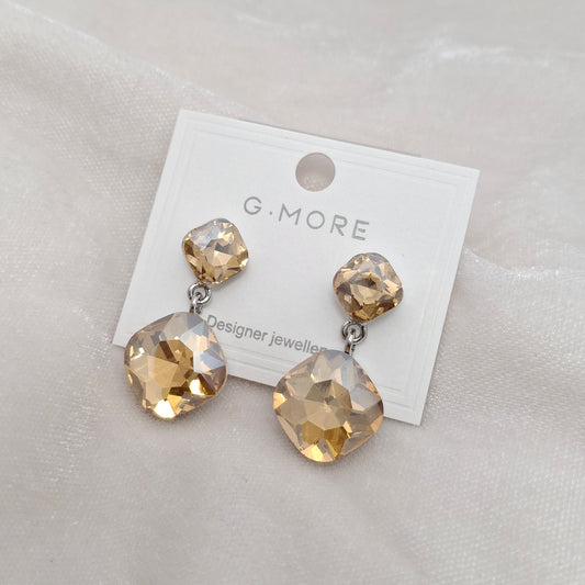 (Pack of 2) Crystal Drop Earrings