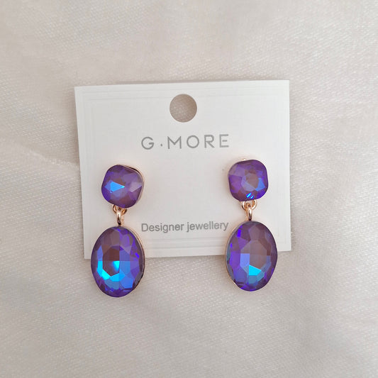 (Pack of 5) Crystal Drop Earrings
