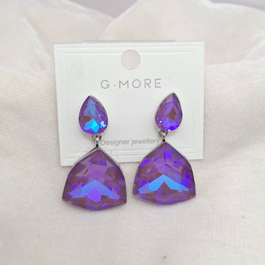 (Pack of 3) Crystal Drop Earrings