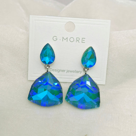 (Pack of 3) Crystal Drop Earrings