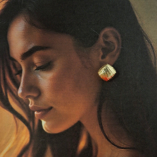 Anti - Tarnish Blob Stud Earrings - Kaanke