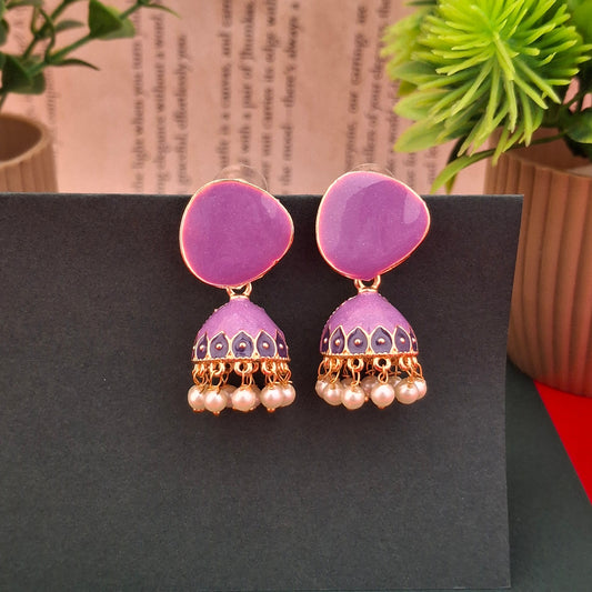 Blush Bloom Jhumkas - Kaanke