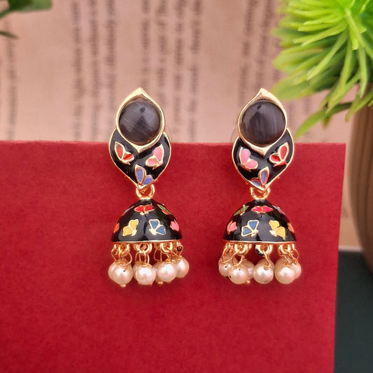 Butterfly Charm Jhumkas - Kaanke