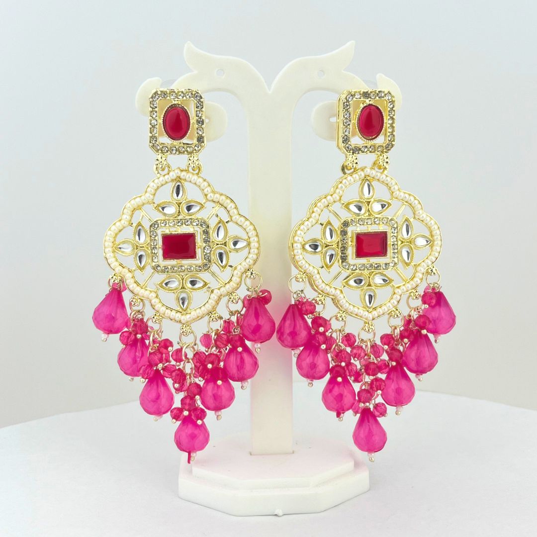 Colorful Chandbali Earrings – Traditional Designer Piece - Kaanke