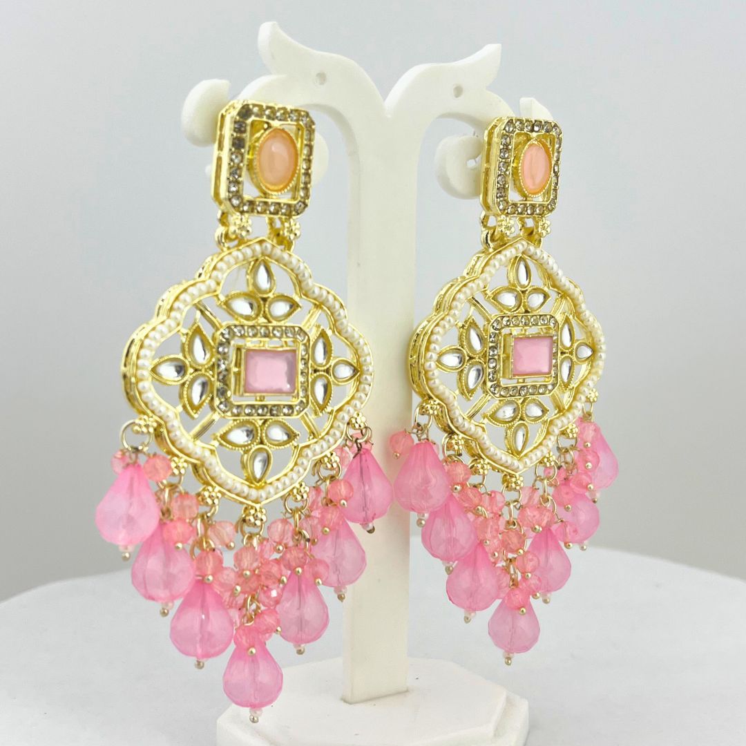Colorful Chandbali Earrings – Traditional Designer Piece - Kaanke