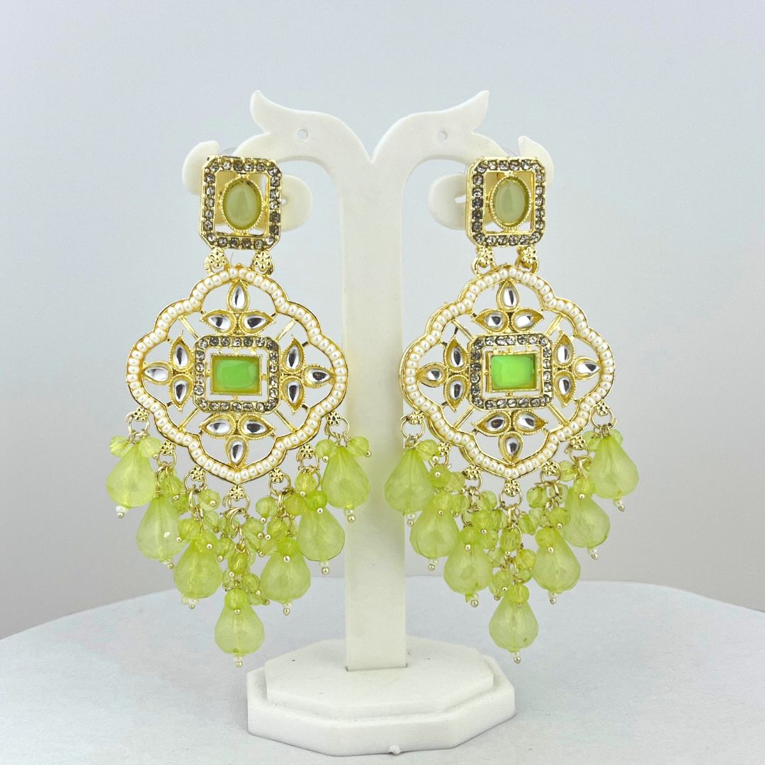 Colorful Chandbali Earrings – Traditional Designer Piece - Kaanke