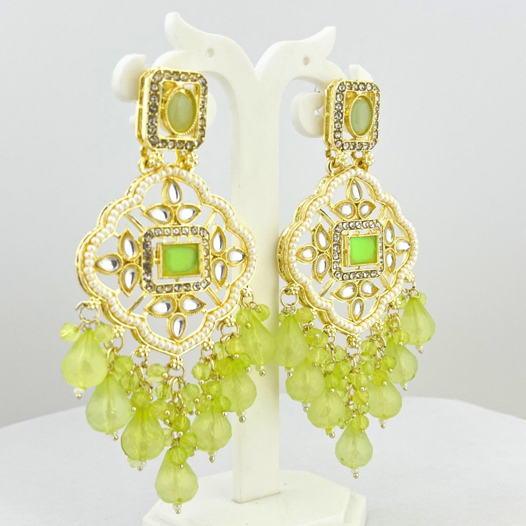 Colorful Chandbali Earrings – Traditional Designer Piece - Kaanke