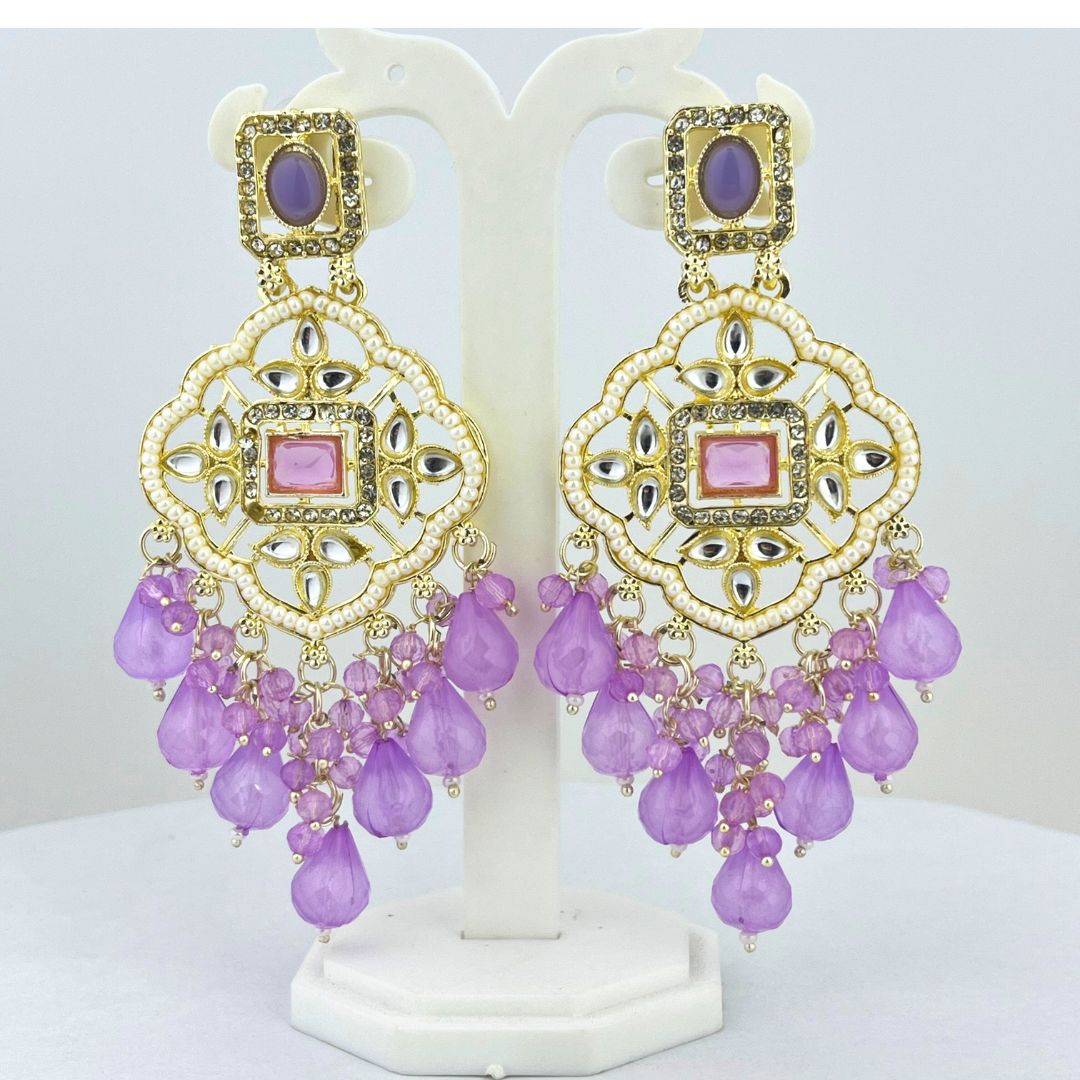 Colorful Chandbali Earrings – Traditional Designer Piece - Kaanke