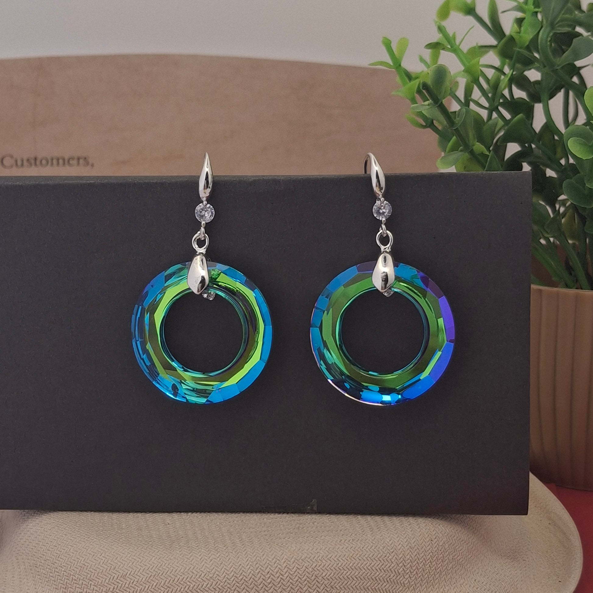 Crystal Hoop Earrings - Kaanke