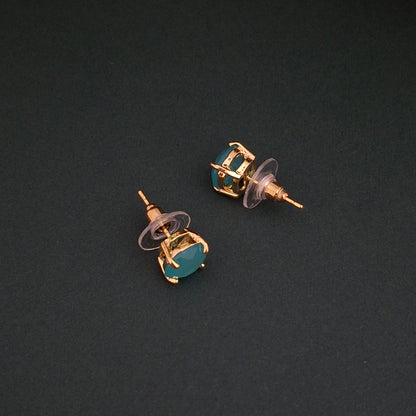 Crystal Stone Pacific Blue Studs - Kaanke