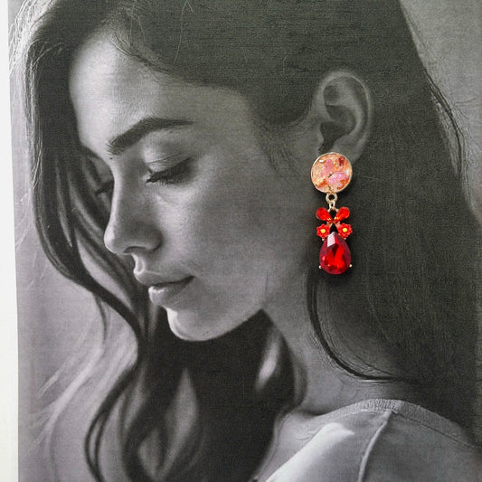 Enchanted Butterfly Crystal Drop Earrings - Kaanke