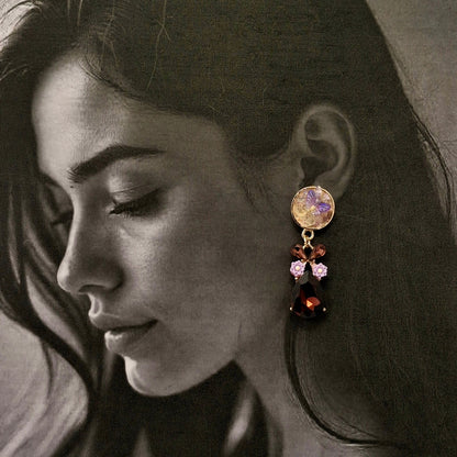 Enchanted Butterfly Crystal Drop Earrings - Kaanke