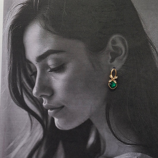 Enchanted Green Earrings - Kaanke