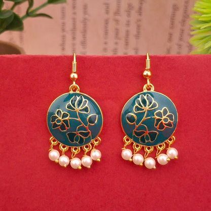 Floral Grace Danglers - Kaanke
