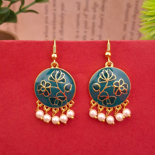 Floral Grace Danglers - Kaanke