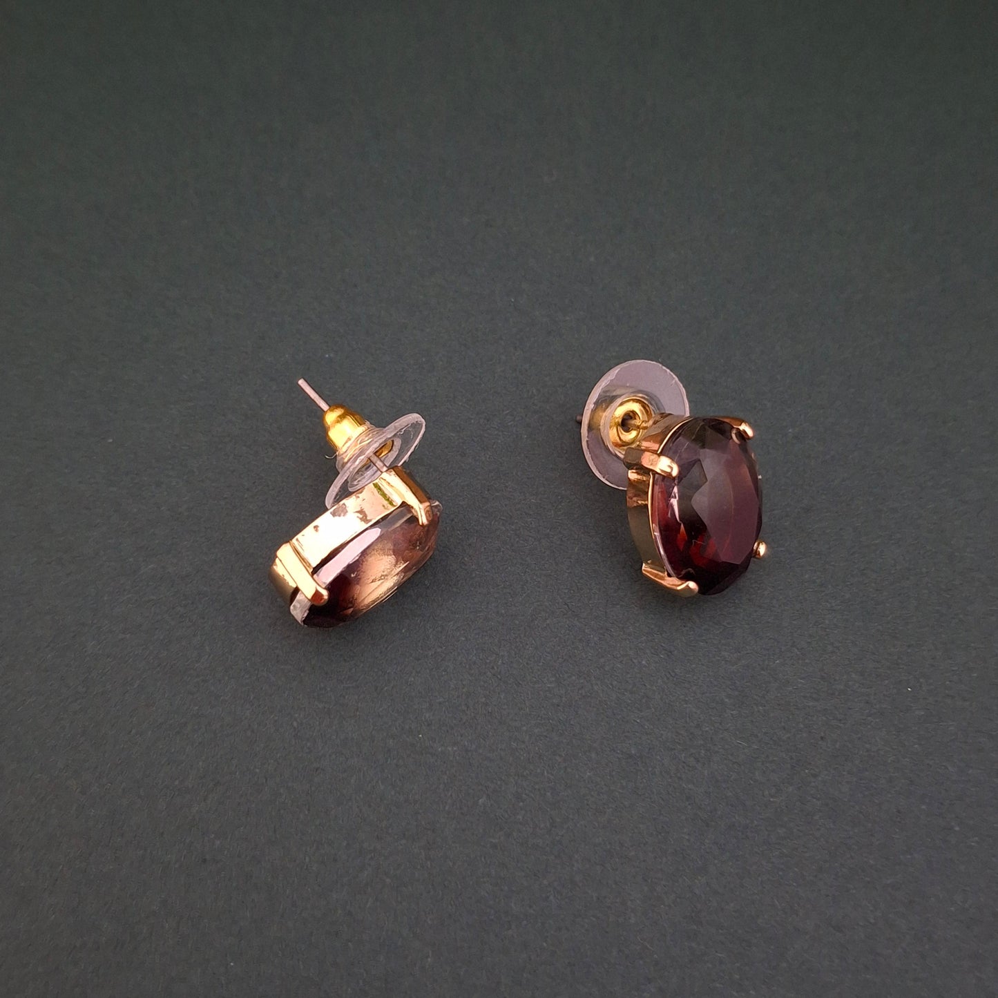 Garnet Stud Earrings - Kaanke