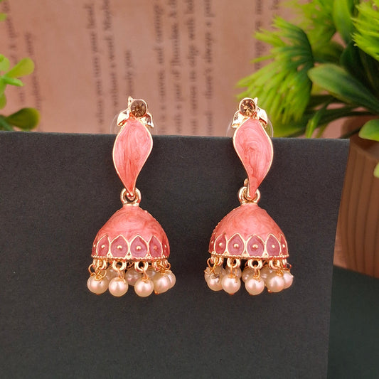 Heritage Bloom Jhumka Earrings - Kaanke