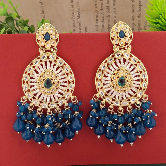 Kundan Chandbali Earrings - Kaanke