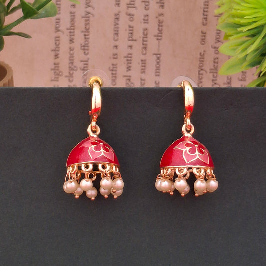 Midnight Bloom Meenakari Danglers - Kaanke