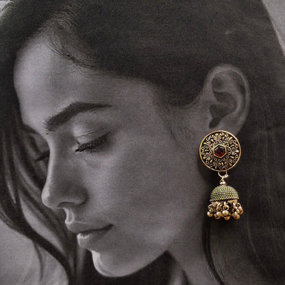 Midnight Majesty Jhumkas - Kaanke
