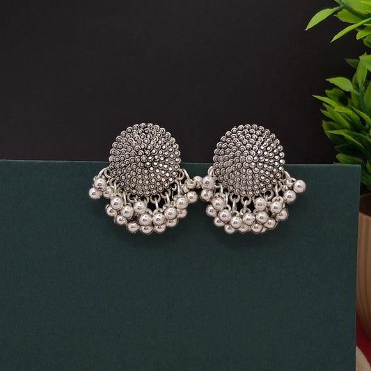 Oxidized Dome Studs with Layered Ghungroos - Kaanke