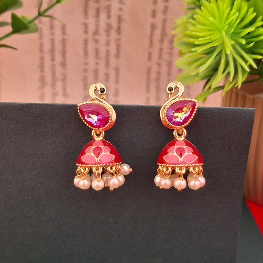 Peacock Grace Jhumkas - Kaanke