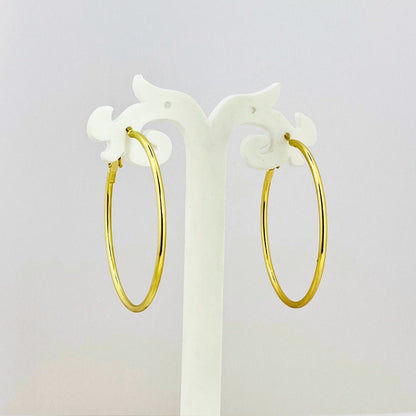 Plain Round Hoops – Lightweight Large Sized Earrings - Kaanke