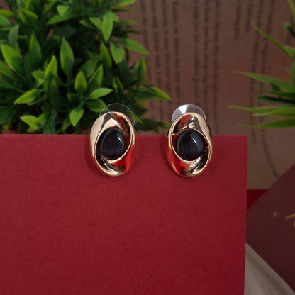 RoseGold Eclipse Charm Studs - Kaanke