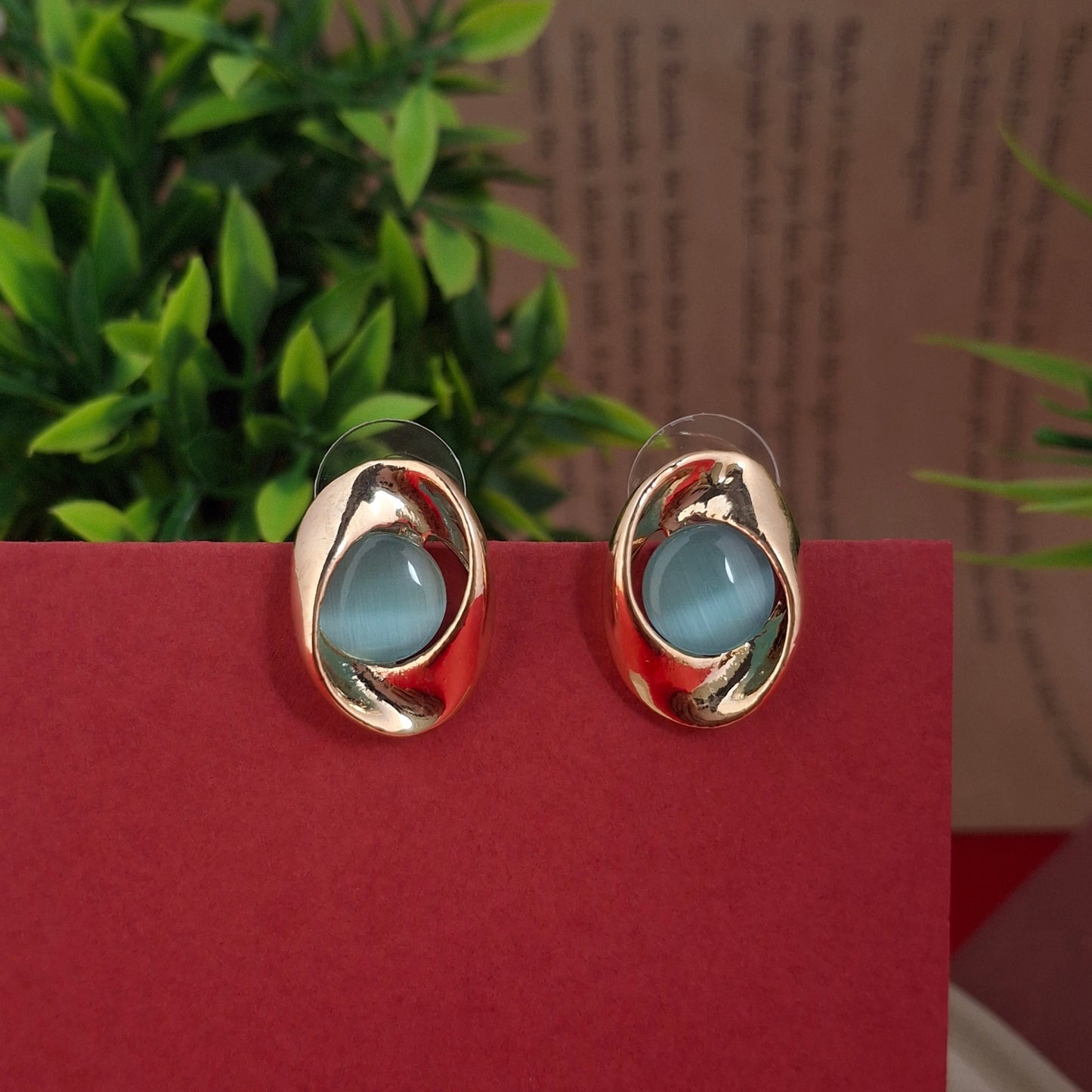 RoseGold Eclipse Charm Studs - Kaanke