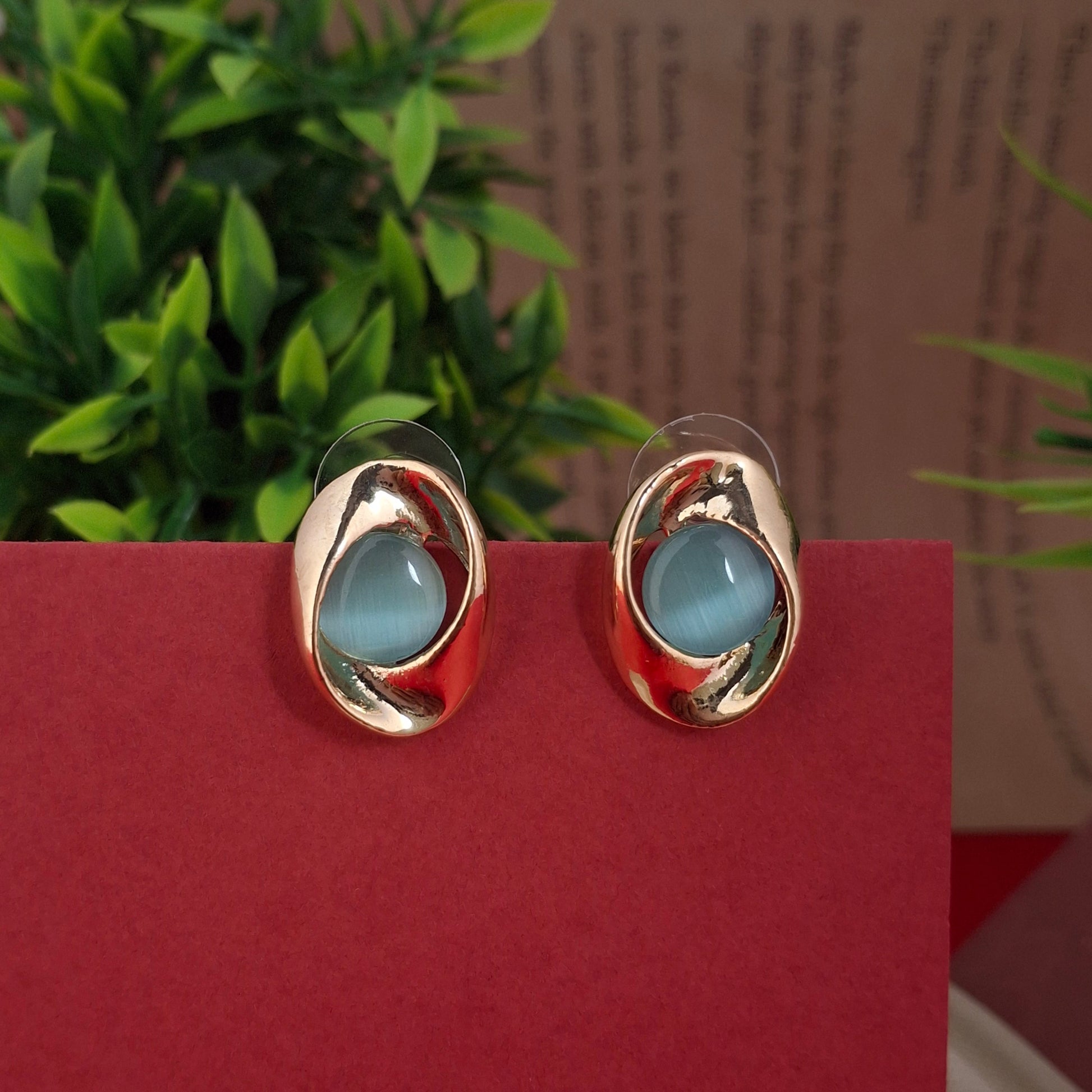 RoseGold Eclipse Charm Studs - Kaanke