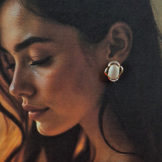 RoseGold Radiance Bloom Studs - Kaanke