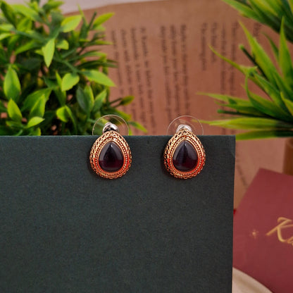 RoseGold Teardrop Studs - Kaanke