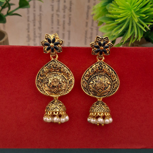 Royal Bloom Jhumkas - Kaanke