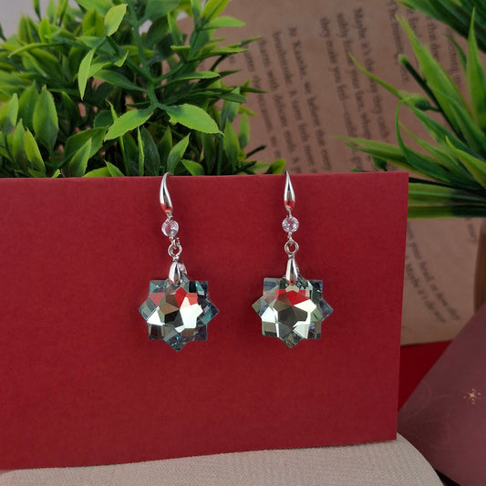 Star Glow Crystal Drop Earrings - Kaanke