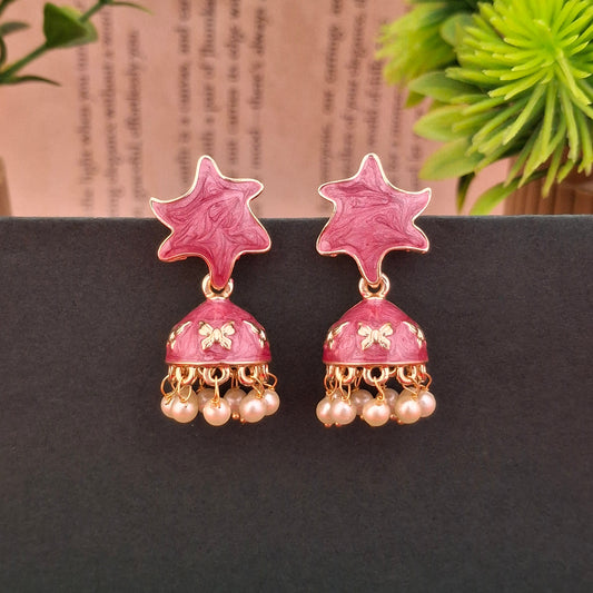 Starry Charm Jhumkas - Kaanke