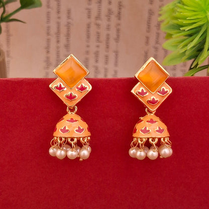 Sunset Bloom Jhumkas - Kaanke